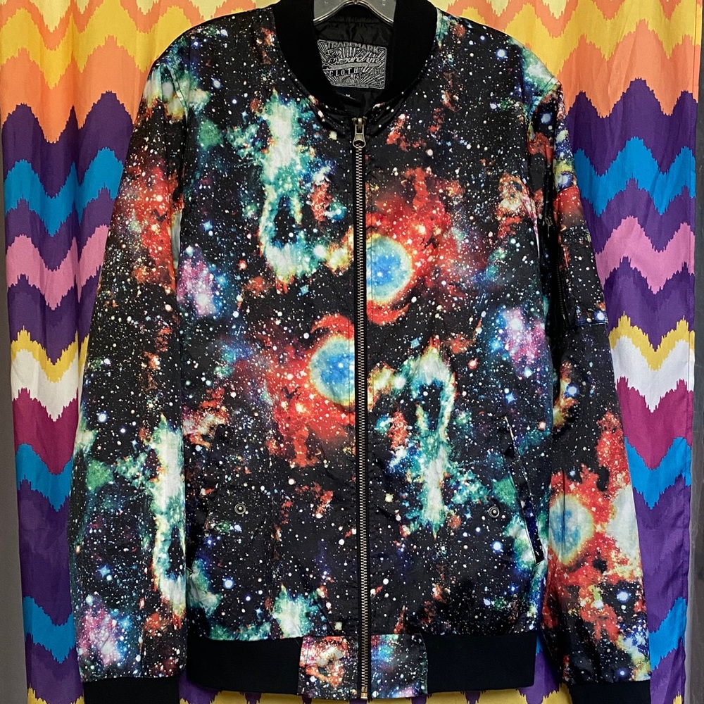 Brooklyn Cloth Galaxy Print Bomber Jacket